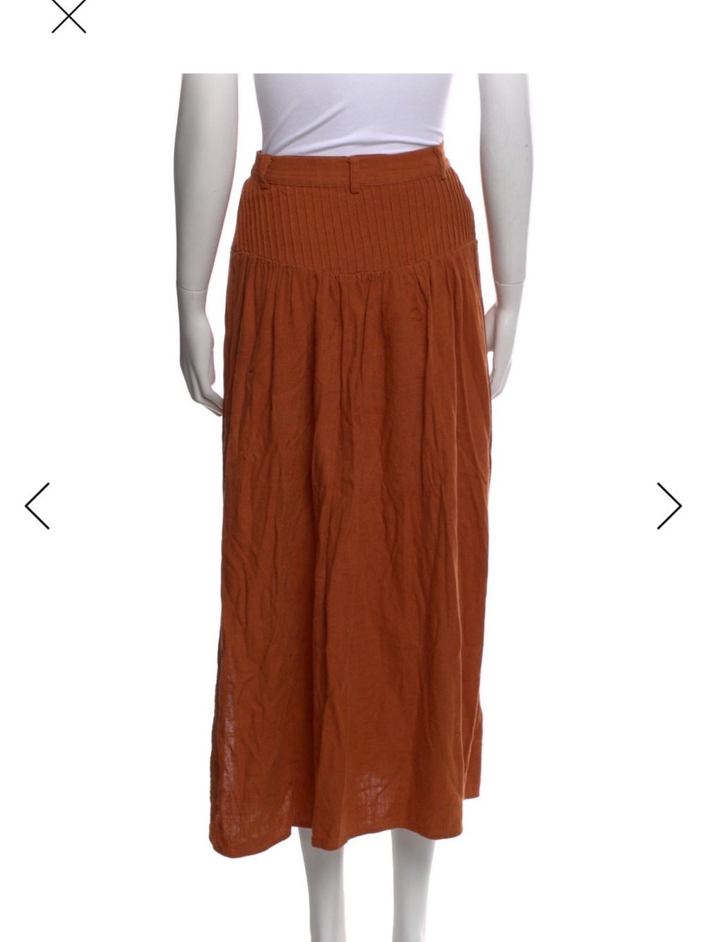 Spell Rani Rust Button-Front Maxi Skirt - Picture 5 of 5